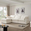 Dusk Cairo 3 seater sofa chaise - Vanilla - feather filled - Ex display