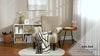 Upholstered Modern Accent Chair, Armchair with Wood Legs, Beige
