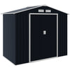 7 x 4ft Garden Shed Storage with Foundation Kit and Vents, Dark Grey