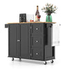 Kitchen Storage Trolley Cart Wheeled Island Shelves Cupboard