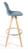 Bar Stools Kitchen Breakfast Chairs Dining Modern Wooden Velvet | Set of 2