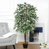 160cm/5.2FT Artificial Ficus Tree Fake Plant in Pot Indoor