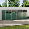 Large 4 Sheds Steel Outdoor Garden Wheelie Bin Store Storage for 4 Wheelie Bins