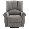 Electric Riser Recliner Armchair 8 Point Heated Massage Sofa w/ Cup Holder Grey