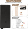 🔥Freestanding Storage Cabinet Kitchen Tall Storage Cupboard with Shelves 4 Tier