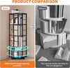 4-Tier Rotating Bookshelf, Bookshelf Tower, Freestanding Book Storage Rack