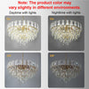 10-Lights Gold Crystal Chandelier Kitchen Island Pendant Light Entryway Hallway