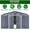 12x10 FT Steel Storage Shed, Pre-drilled Steel Panel Outdoor Tool Shed