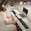 ♬Mustar 88 Key Semi Weighted Digital Piano Portable Keyboard Stool Chair