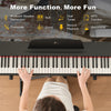 ♬Mustar 88 Key Semi Weighted Digital Piano Portable Keyboard Stool Chair