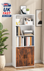Wide 5 Tier Book Shelf Deep Bookcase Storage Cabinet Display Dining Living Room