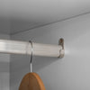 2 Door Wardrobe White Wardrobe with Drawers and Hanging Rod Refurbished