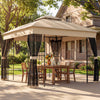 3 x 3 m Garden Gazebo with Shelves, UPF50+ Permanent Gazebo