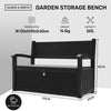 Garden Storage Bench with Padlock 265L - Outdoor Patio Storage Chest Container