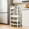 5 Tier Metal Kitchen Trolley - 4×360° Casters Rolling Storage Cart for Laundry
