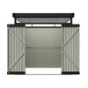 Galvanised Metal Garden Shed Outdoor Tool Storage House with Lockable Door Black