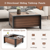 Chic and Functional: Sliding Top Coffee Table with Hidden Compartment - 92cm