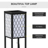 Modern Shelf Floor Lamp 4-tier Wooden Open Shelves Black White UK