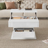Coffee Table with 360° Rotating, Lift Top, Hidden Storage Compartment & 1 Drawer