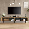 Modern 175cm TV Stand Unit with LED Lights & 3 Storage Cabinets for up to 70" TV