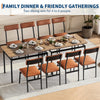 5-Pcs Dining Table Set w/4 Upholstered Chair,Space-Saving Dining Set for Kitchen