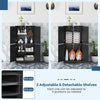 Kitchen Cupboard Cabinet Bathroom Floor Storage Cabinet-Black