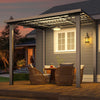 Aluminium Lean to Gazebo Outdoor Metal Harodtop Wall-Mounted Heavy Duty Pergolas