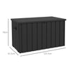 450L Outdoor Garden Storage Box with Wheels, Waterproof and Lockable
