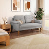 2-Seater Sofa Small Fabric Couch Armrest Side Pocket Modern Living Room