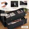 Arched Bookcase with Drawers Arch Display Cabinet Tall Bookshelf 79.5x36x177cm