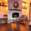 BIOETHANOL FIREPLACE 900x400 BLACK GLOSS DESIGN ECO TAMPERED GLASS + ACCESSORIES