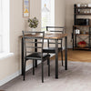3-Piece Dining Table Set for 2 - Small Space Kitchen Table & Chairs Metal Frame