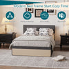 Queen Bed Frame with 2 Storage Drawer Upholstered Platform Bed with Headboard🔥