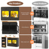 Extendable Dining Bar Table, with Storage Cabinet Cupboard & 3 Tier Spice Rack
