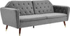 3 Seater Velvet Sofa Bed Click Clack 5 Colour Luxury Button Tufted Sleeper Couch