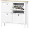 4 Drawer Shoe Cabinet with Flip Doors for Hallway, Entryway, White