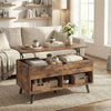 Lift Top Coffee Table Storage Living Room Table 75cm Rustic Brown