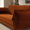 3 Seater Click-Clack Sofa Bed in Burnt Orange Velvet - Bobby