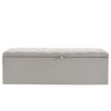 Storage Ottoman Bench, 135 cm Foot Rest Stool, End of Bed Bench for Bedroom Grey