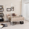 Double Canopy Bed Frame Metal Platform Bed Base with Headboard