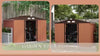 Outsunny 9 x 6FT Galvanised Garden Storage Shed w/Sliding Door, Light Brown