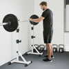 Adjust Pair of Barbell Squat Racks Stand Weight Lifting Bench Press Gym
