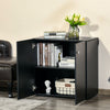 Storage Cabinet w/ Shelves and Door Wooden Sideboard Freestanding Cupboard