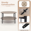 2-Tier Industrial Accent Table with Open Storage Shelf