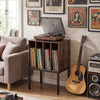 Record Player Stand Turntable Stand with Vinyl Storage Shelves for Living Room