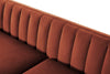 SWYFT MODEL X02 3 SEATER SOFA BRICK WITH STYLISH COPPER FEET