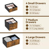 15 Drawer Storage Rack, Drawers Dressers with Wood Tabletop, Metal Frame Room