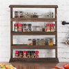 Wall Hanging Wood Spice Holder 4 Tier Vertical Kitchen Rack Spice Storage Shelf