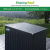 Triple Door Garden Storage Shed Galvanized Steel Sloped Roof Backyard Bike Tool