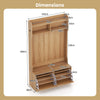 4-In-1 Hall Tree Entryway Bench with Coat Rack & Flip Drawers-Natural
